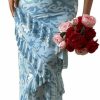 Clearance Milumia Milumia Women'S Tie Dye Ruffle Trim Backless Long Cami Dress Elegant Sleeveless Bodycon Maxi Dresses