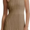 Hot Saodimallsu Saodimallsu Womens Sleeveless Sweater Dress Crew Neck Ribbed Knit Bodycon Mini Tank Dresses