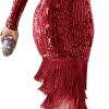 Wholesale Cololura Cololura Sexy Elegant Women Sequin Tassel Bodycon Midi Dress Party Evening Gown Formal Dress