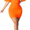 Clearance hibshaby Hibshaby Women Sexy Bodycon Dress Puff Sleeve Cocktail Evening Party Elegant Mini Dresses