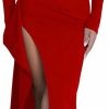 Wholesale Memoriesea Memoriesea Women'S One Shoulder Long Sleeve Sexy High Slit Wedding Guest Party Maxi Dress