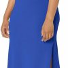 Best The Drop The Drop Women'S Gabriela High Neck Cut-In A-Line Side-Slit Maxi Sweater Dress