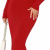 Wholesale REORIA Reoria Women'S Sexy Scoop Neck Long Sleeve Lounge Long Dress Ribbed Bodycon Maxi Dresses