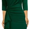 Online AISIZE Aisize Women'S Retro 3/4 Sleeve Ruched Elegant Business Pencil Sheath Dress