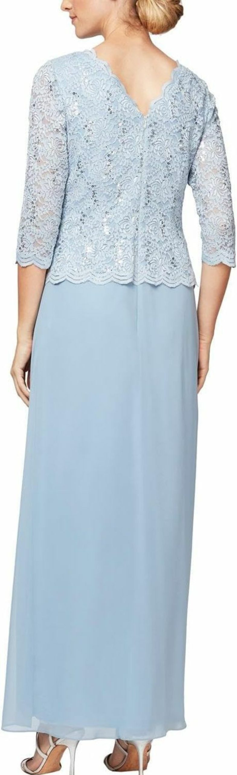 New Alex Evenings Alex Evenings Women'S Plus-Size Mock Dress With Sequin-Lace Bodice