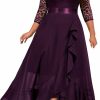 Best Miusol Miusol Women'S Plus Size Elegant Ruffle Floral Lace Bridesmaid Maxi Dress