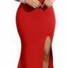 Online YMDUCH Ymduch Women'S Sexy Sleeveless One Shoulder Ruffle High Split Party Evening Long Formal Dress