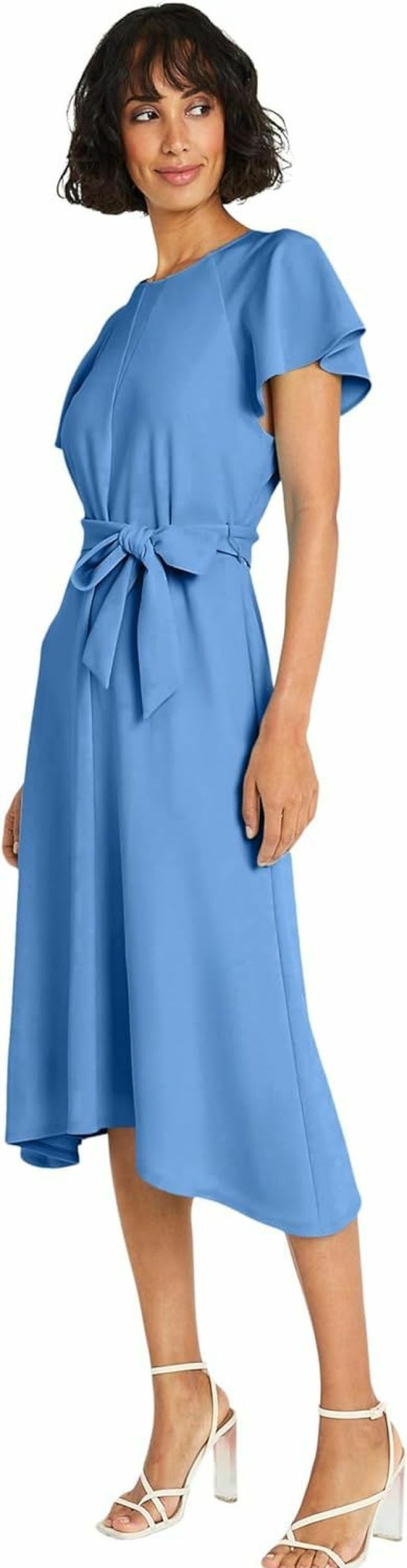 New Maggy London Maggy London Flutter Sleeve And Waist Tie Cocktail Multi Occasion Wedding Guest Dresses For Women