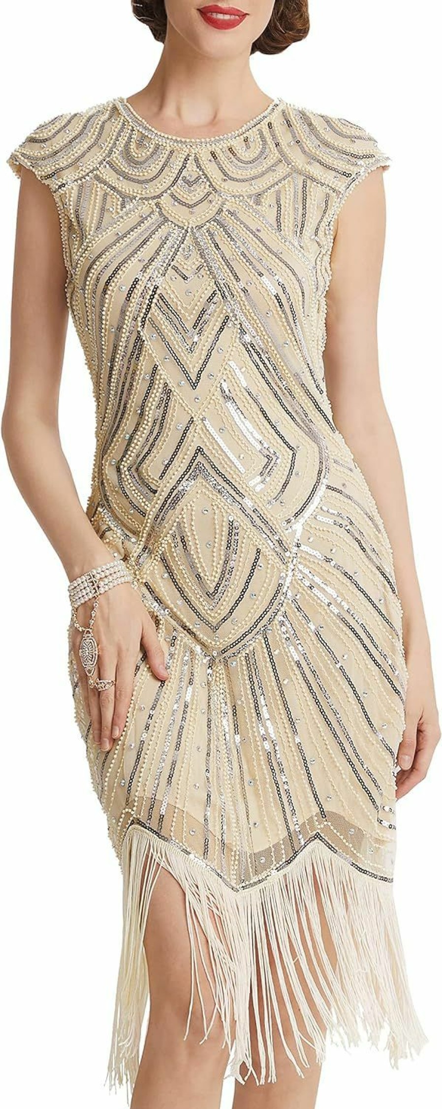 Hot BABEYOND Babeyond Women'S Flapper Dresses 1920S Beaded Fringed Great Gatsby Dress