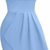 New Memoriesea Memoriesea Women'S Elegant One Shoulder Pleated Detail Bodycon Party Club Midi Dress