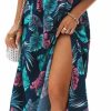 Best CUPSHE Cupshe Women'S Dresses For Summer A Line Dresses Off Shoulder Ruffle Maxi Tropical Printed Dress