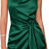 Online GRACE KARIN Grace Karin Women Satin Dress Cocktail One Shoulder Sleeveless Bodycon Tie Waist Party Mini Dresses