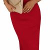 Clearance PRETTYGARDEN Prettygarden Women'S Bodycon Long Dresses Summer Strapless Tube Twist Knot Front Ribbed Knit Maxi Cocktail Dress With Slit