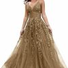 Wholesale Chicbridal Glitter Tulle Prom Dresses Women Lace Appliques Long Ball Gwons With Spaghetti Straps A-Line Evening Dresses 2024