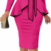 Best MOJICK Church Dresses For Women Bodycon Pencil Peplum Vintage Dress Cocktail Party Dresses For Women 2024