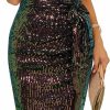 Best GRACE KARIN Grace Karin Women Sleeveless One Shoulder Sequin Dress Sparkly Glitter Wrap Dress Cocktail Wedding Maxi Dresses With Slit