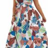 Wholesale Floerns Floerns Women'S Plus Size Boho Sleeveless Halter Neck Tie Back A Line Long Dress