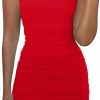 Best Mizoci Mizoci Women'S Sexy Sleeveless Ruched Spaghetti Strap Bodycon Mini Club Party Dress