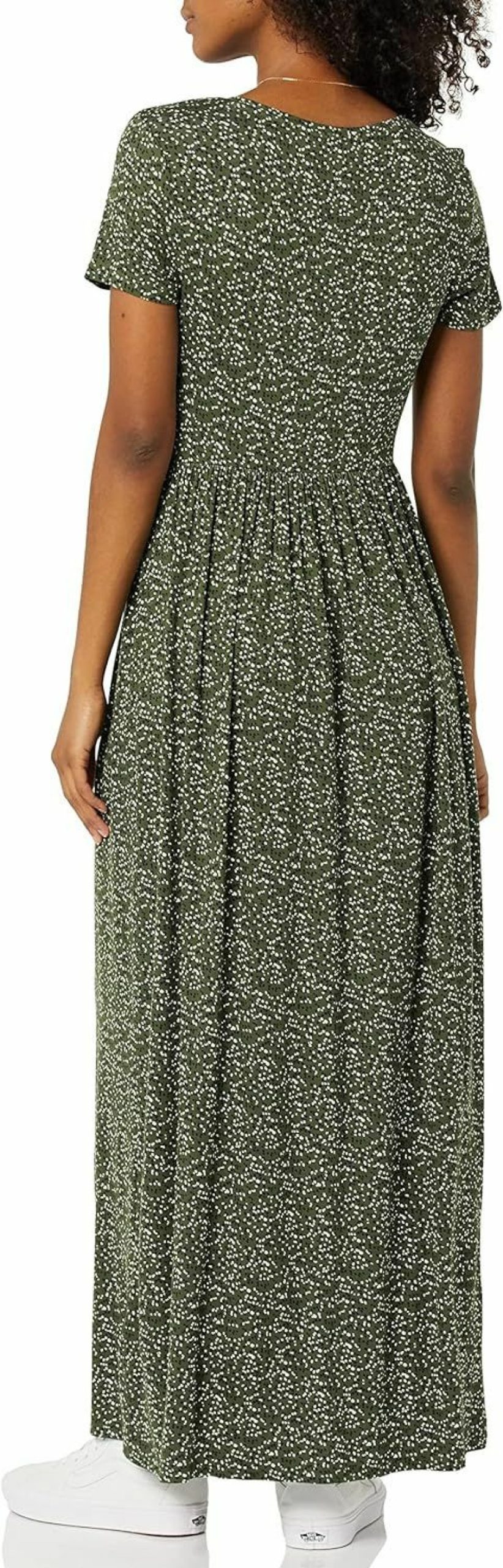 Clearance Amazon Essentials Amazon Essentials Women'S Short-Sleeve Waisted Maxi Dress (Available In Plus Size)