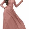 Best KOH KOH Koh Koh Womens Long Sleeve Flowy Empire Waist Fall Winter Party Gown