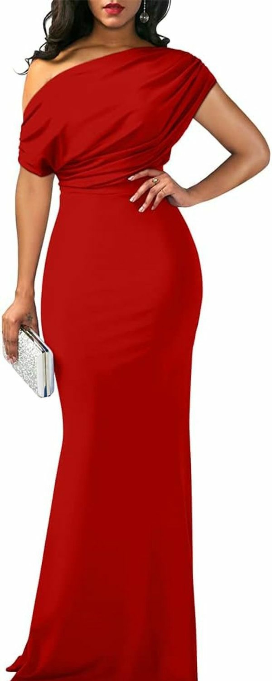 New YMDUCH Ymduch Women'S Elegant Sleeveless Off Shoulder Bodycon Long Formal Party Evening Dress