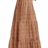 Best BTFBM Btfbm Women Casual Long Sleeve Crew Neck Fall Dress Bohemian Relaxed Fit Floral Flowy Maxi Dresses Tiered Cocktail Dress