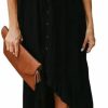 Best Dokotoo Dokotoo Womens 2023 Off The Shoulder Casual Short Sleeve Maxi Dress High Low Solid Cocktail Skater Dresses