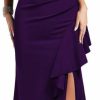 Wholesale WOOSEA Woosea Women'S Scoop Neck Sleeveless Split Bodycon Mermaid Evening Cocktail Long Dress