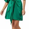 New The Drop The Drop Women'S Estelle Deep V-Neck Front-Tie Mini Dress