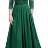 Online Miusol Miusol Women'S Elegant Floral Lace 3/4 Sleeve Bridesmaid Formal Maxi Dress