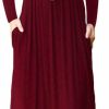 Online GRECERELLE Grecerelle Women'S Long Sleeve Loose Plain Maxi Dresses Casual Long Dresses With Pockets