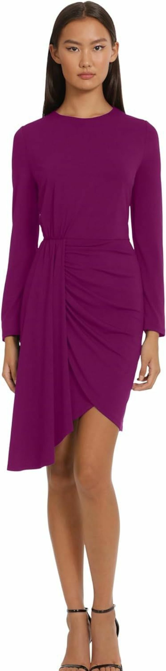 Clearance Donna Morgan Donna Morgan Women'S Long Sleeve Side Drape Dress