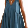 Best Athlisan Athlisan Womens Summer Sleeveless Mini Dress Casual Loose V Neck Sundress With Pockets