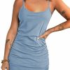 Best Acelitt Acelitt Sundress For Women 2024 Summer Sleeveless Sexy Spaghetti Strap Dresses Scoop Neck Wrap Dress