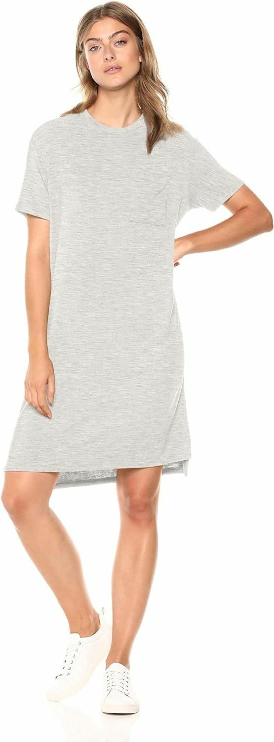 Best Amazon Essentials Amazon Essentials Women'S Jersey Oversized-Fit Short-Sleeve Pocket T-Shirt Dress (Previously Daily Ritual)