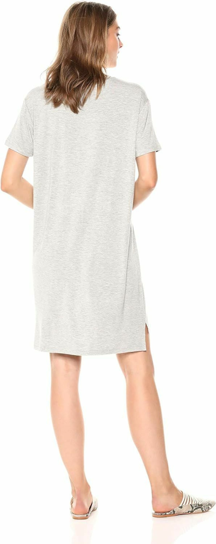 Best Amazon Essentials Amazon Essentials Women'S Jersey Oversized-Fit Short-Sleeve Pocket T-Shirt Dress (Previously Daily Ritual)