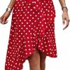 Best ECOWISH Ecowish Womens Boho Polka-Dot Tie Waist Irregular Cocktail Midi Dress Sleeveless Halter Neck Sexy Sundress S-3Xl