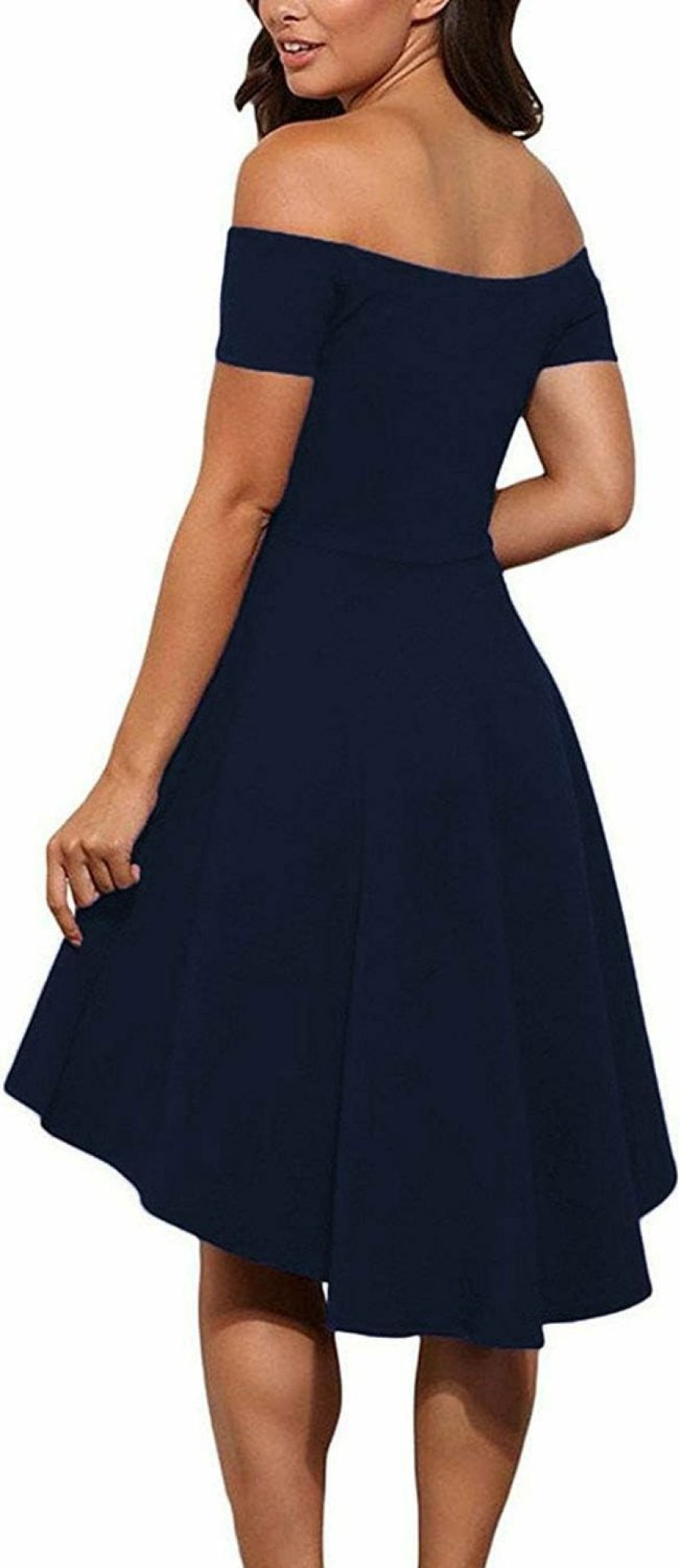 Best Sarin Mathews Sarin Mathews Womens Off The Shoulder Short Sleeve High Low Cocktail Skater Dress