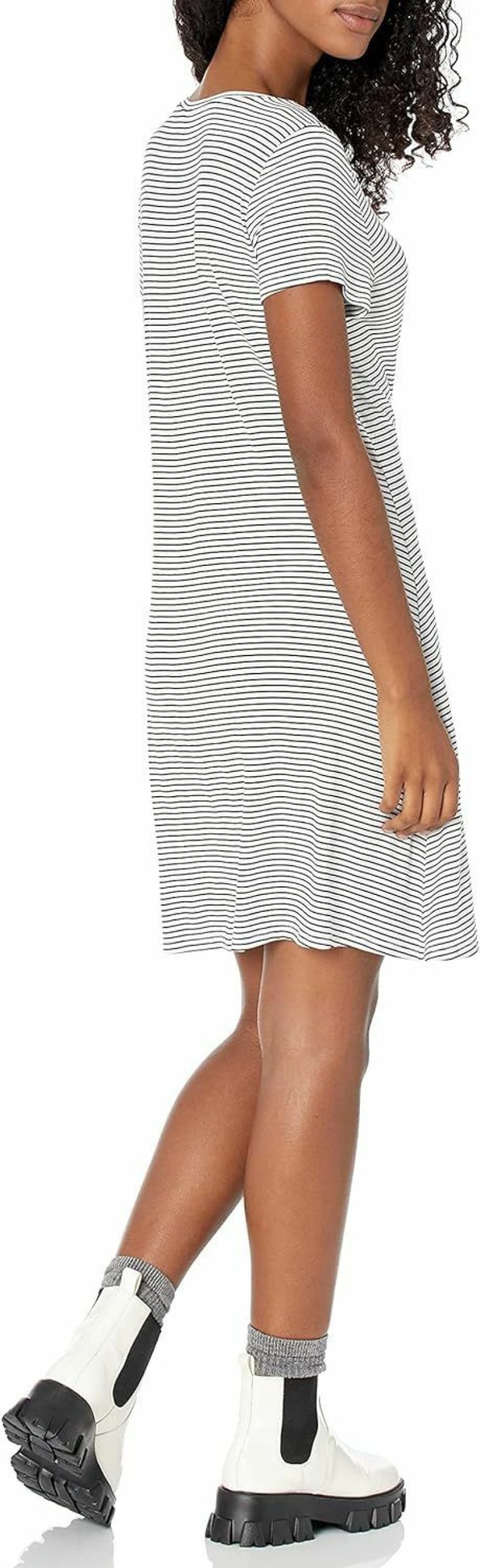 Best Amazon Essentials Amazon Essentials Women'S Short-Sleeve Scoop Neck Swing Dress (Available In Plus Size)