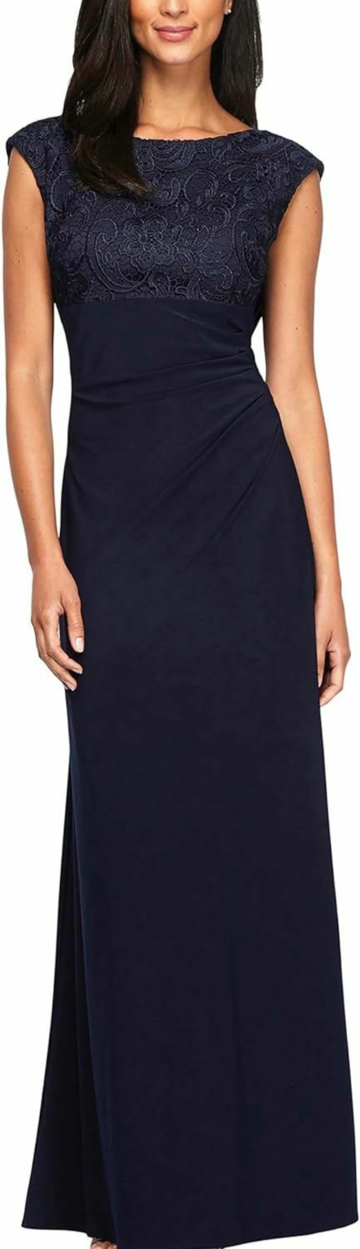 Hot Alex Evenings Alex Evenings Women'S Long Cowl Back Dress (Petite And Regular)