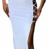 Hot EVILD Evild Sexy Cutout Bodycon Dress Sleeveless High Slit Long Dress Party Bandage Cami Dresses Fit Club Dress For Women