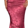 Best GLNEGE Glnege Women'S Satin Bodycon Maxi Dress Elegant Formal Spaghetti Strap Cowl Neck Evening Party Dresses