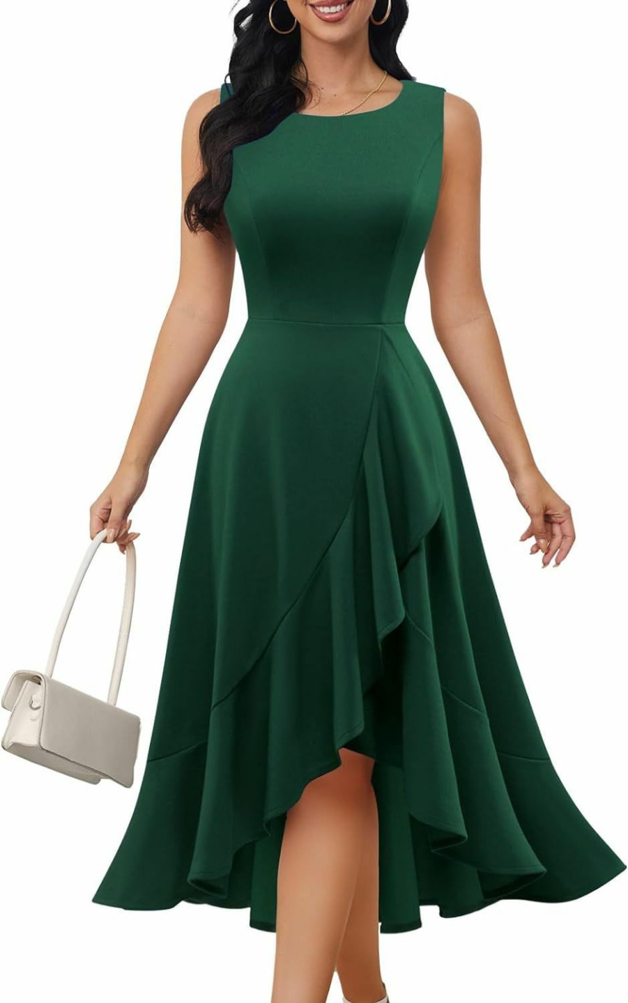 New DRESSTELLS Dresstells Women'S Cocktail Party Dress Formal Church Dress For Wedding Guest Fit Flare Modest Prom Midi Evening Dress