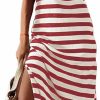 New Dokotoo Dokotoo Summer Dress Casual Womens Fashion Short Sleeve Maxi Dress T Shirt Dress Striped Long Color Block Maxi Dress