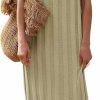 Online Fisoew Fisoew Women'S Summer Sleeveless Maxi Dress Scoop Neck Ribbed Knit Tank Top Dresses