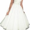 Online Abaowedding Women'S Elegant Sheer Vintage Short Lace Wedding Dress For Bride