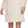 Hot DKNY Dkny Women'S Long Sleeve Tie Neck Pleated Dress