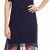 Clearance Adrianna Papell Adrianna Papell Women'S Chiffon Overlay Short Dress