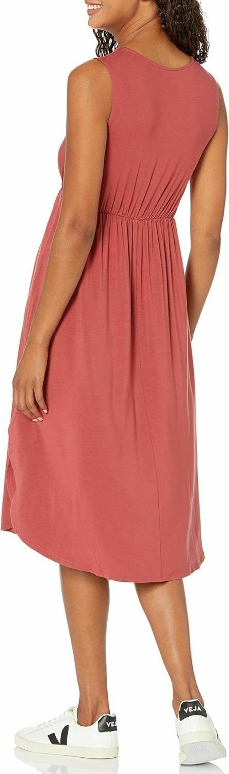 Online Amazon Essentials Amazon Essentials Women'S Jersey Sleeveless Gathered Midi Dress (Previously Daily Ritual)