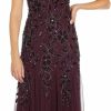 Clearance Adrianna Papell Adrianna Papell Women'S Floral Beaded Godet Gown